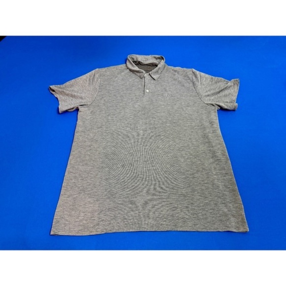 Vuori Performance Polo XL Heather Gray Stretch‎ Moisture Wicking Golf Shirt